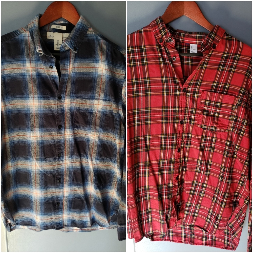 Collection of 2 H&M Flannel Shirts